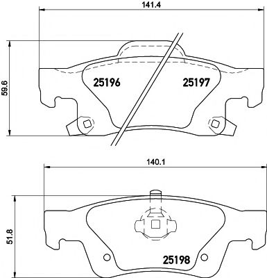 Тормозные колодки TEXTAR 2519601