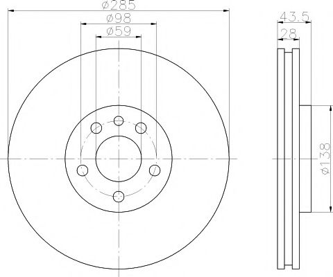 Тормозной диск TEXTAR 92115003
