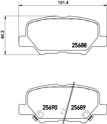 Тормозные колодки TEXTAR 2568801