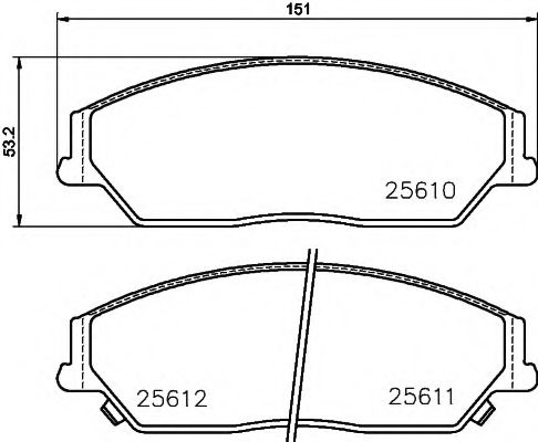 Тормозные колодки TEXTAR 2561001