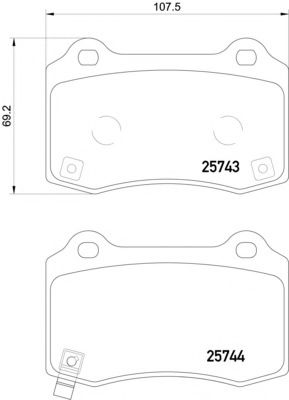 Тормозные колодки TEXTAR 2574301