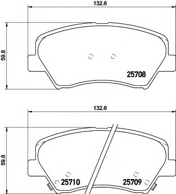 Тормозные колодки TEXTAR 2570801