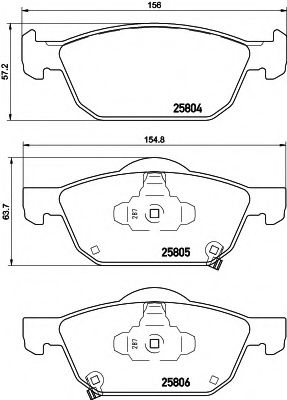 Тормозные колодки TEXTAR 2580401