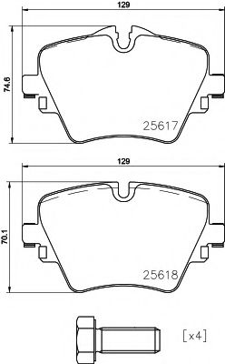 Тормозные колодки TEXTAR 2561701