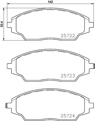 Тормозные колодки TEXTAR 2572201