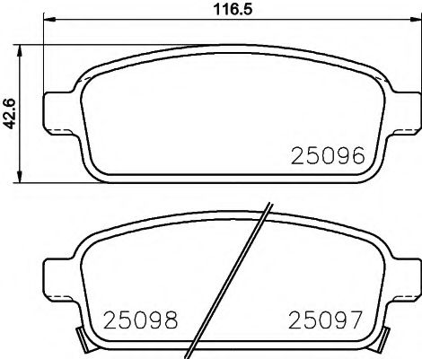 Тормозные колодки TEXTAR 2509606