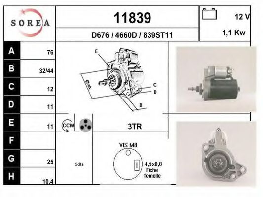 Стартер EAI 11839