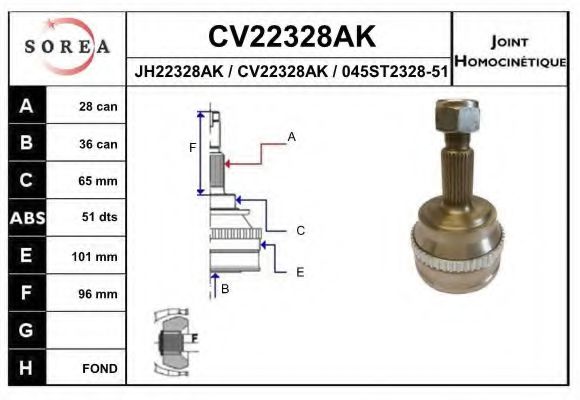 Комплект ШРКШ EAI CV22328AK