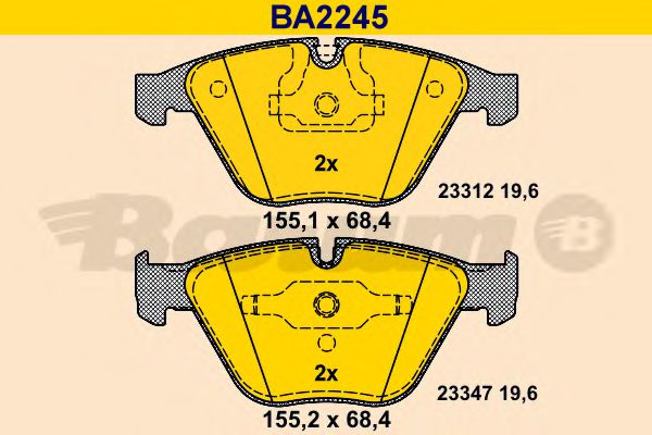 Тормозные колодки BARUM BA2245