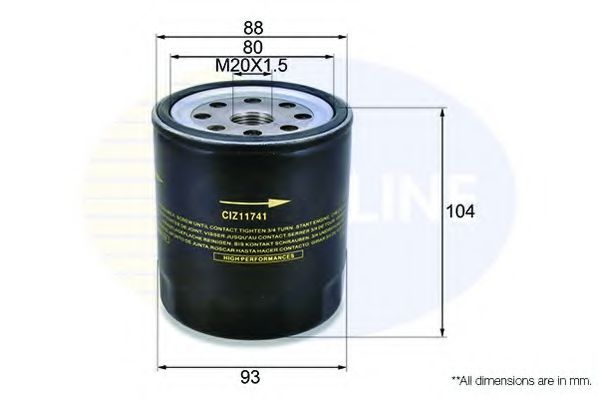 Масляний фільтр COMLINE CIZ11741