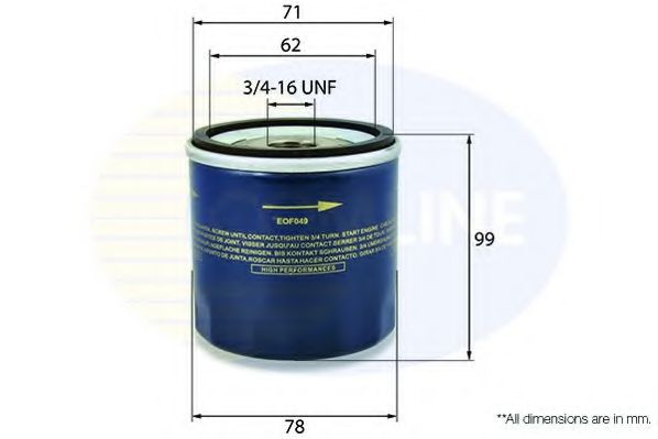 Масляный фильтр COMLINE EOF047