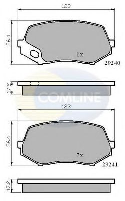 Тормозные колодки COMLINE CBP02007