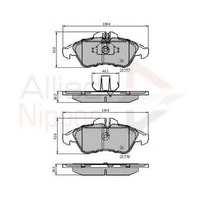 Тормозные колодки COMLINE ADB0212