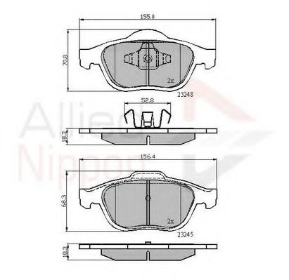 Тормозные колодки COMLINE ADB01116