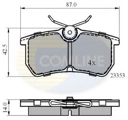 Тормозные колодки COMLINE CBP0705