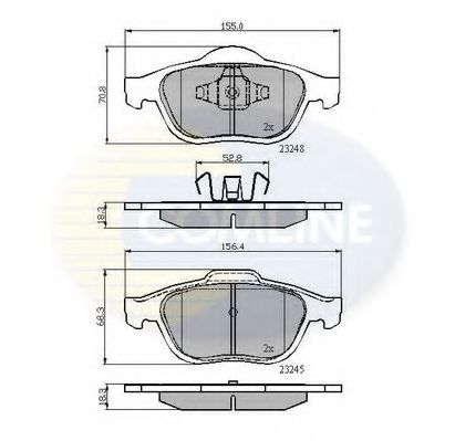 Тормозные колодки COMLINE CBP01116