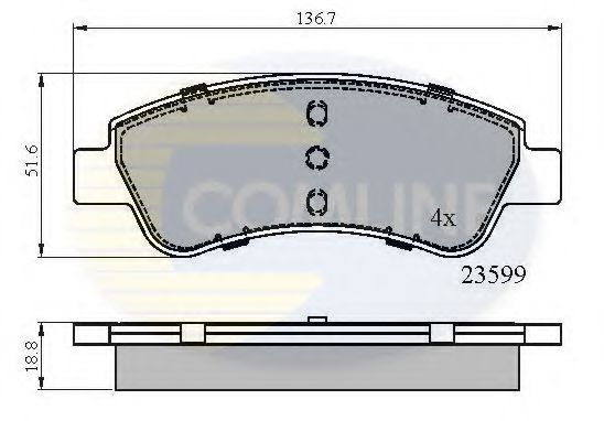 Тормозные колодки COMLINE CBP01525