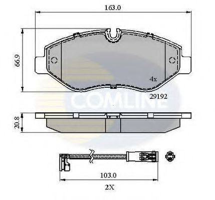 Тормозные колодки COMLINE CBP21555