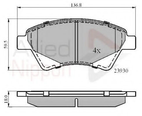 Тормозные колодки COMLINE ADB01160