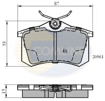 Тормозные колодки COMLINE CBP0108