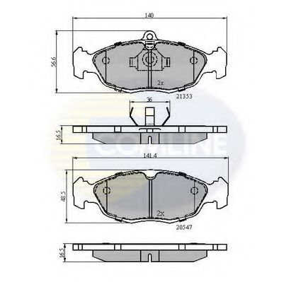 Тормозные колодки COMLINE CBP0134