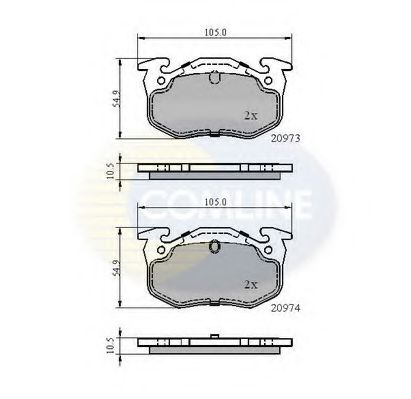 Тормозные колодки COMLINE CBP0522