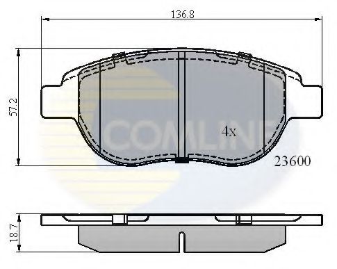 Тормозные колодки COMLINE CBP01038