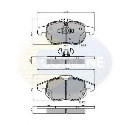 Тормозные колодки COMLINE CBP01137