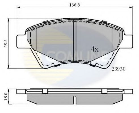 Тормозные колодки COMLINE CBP01160