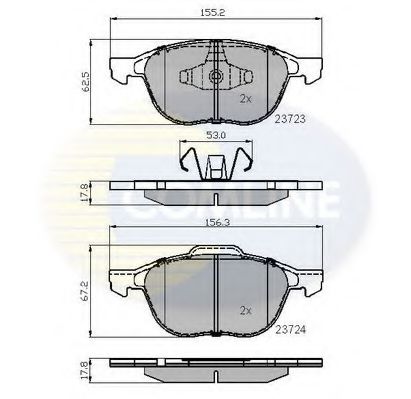 Гальмівні колодки COMLINE CBP01323