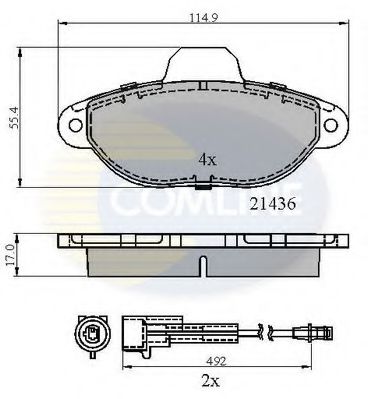 Тормозные колодки COMLINE CBP2509