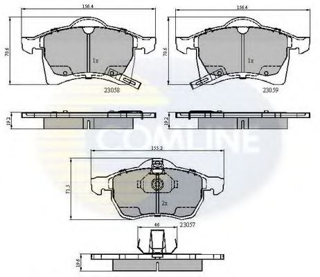 Тормозные колодки COMLINE CBP3583