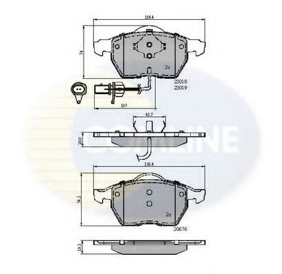 Тормозные колодки COMLINE CBP11542