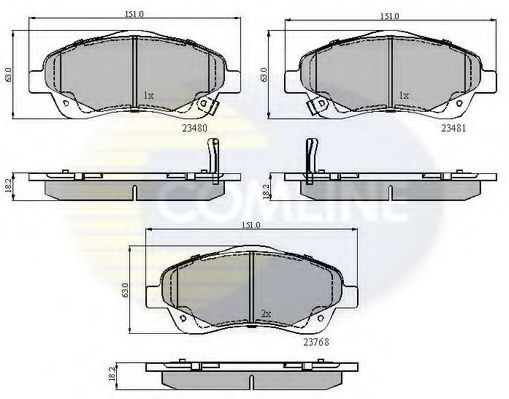 Гальмівні колодки COMLINE CBP31140
