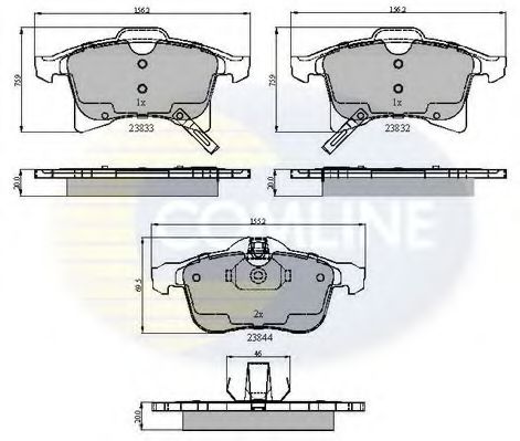 Тормозные колодки COMLINE CBP31307