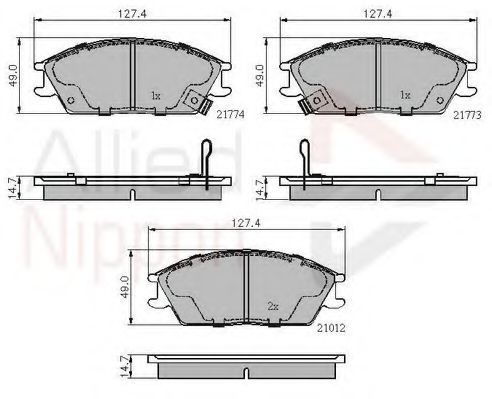 Тормозные колодки COMLINE ADB3253