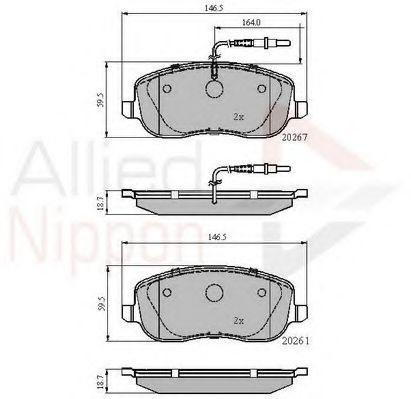 Тормозные колодки COMLINE ADB11158
