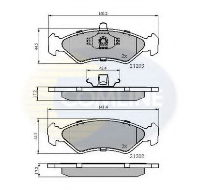 Тормозные колодки COMLINE CBP0876