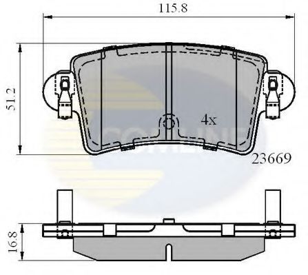Тормозные колодки COMLINE CBP01036