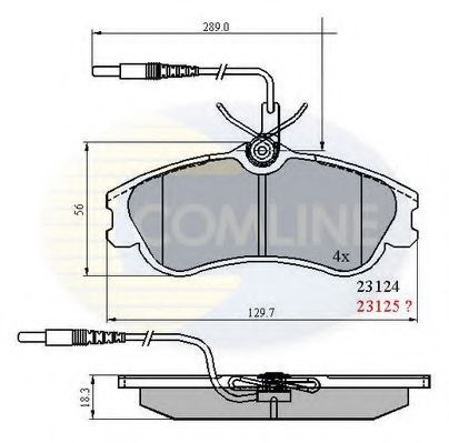 Тормозные колодки COMLINE CBP1174
