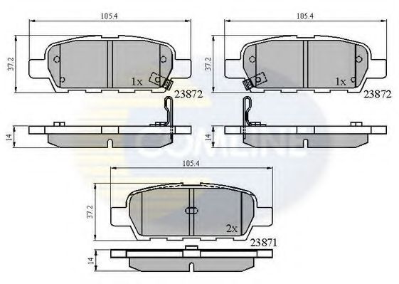 Тормозные колодки COMLINE CBP3912