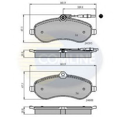 Тормозные колодки COMLINE CBP11621