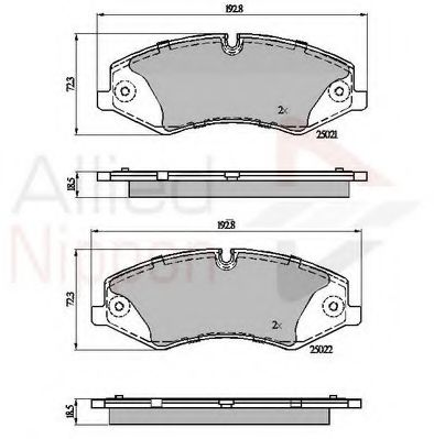 Тормозные колодки COMLINE ADB02030