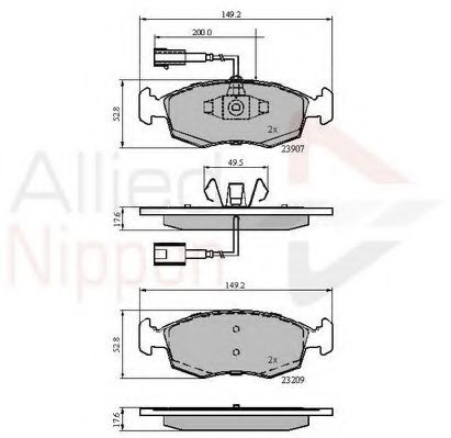 Тормозные колодки COMLINE ADB12044