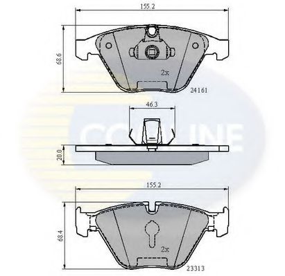 Гальмівні колодки COMLINE CBP02100
