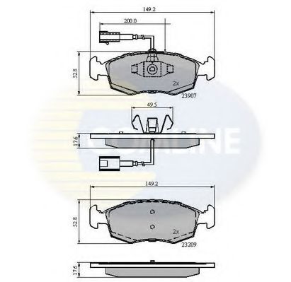 Тормозные колодки COMLINE CBP12044