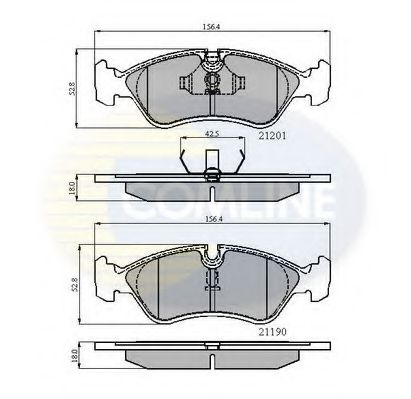 Тормозные колодки COMLINE CBP0150