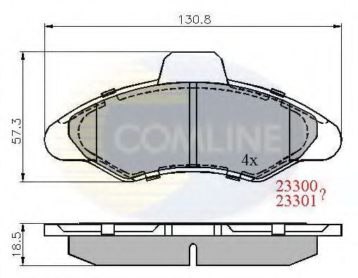 Тормозные колодки COMLINE CBP0393