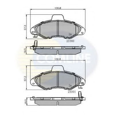Тормозные колодки COMLINE CBP3393