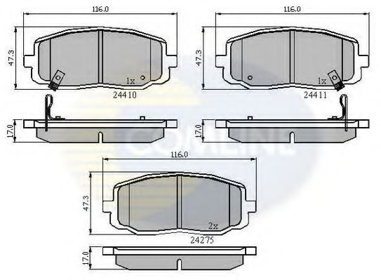 Гальмівні колодки COMLINE CBP31319